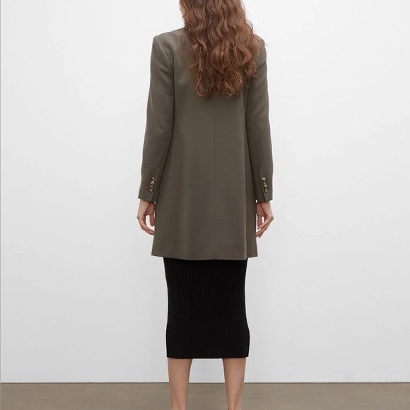 Three-Button Coat - New With Tags - NEVER WORN - Black Olive - Picture 2 of 5